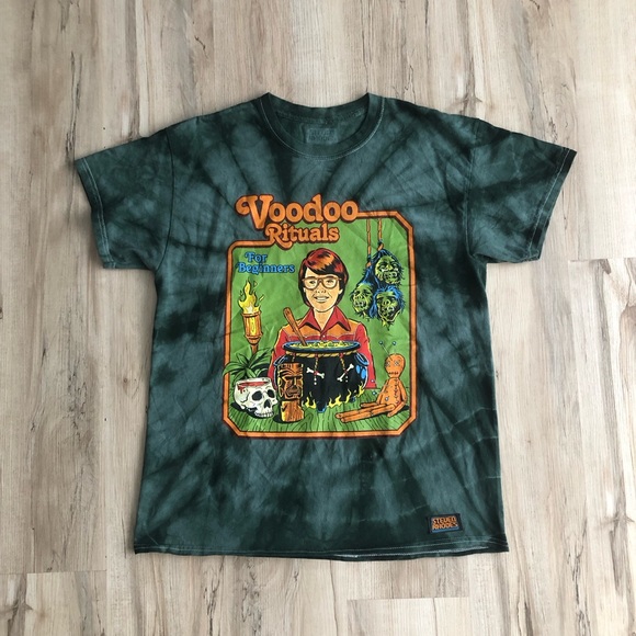 Steven Rhodes Voodoo Rituals Graphic Tie-Dye T-Shirt - Picture 1 of 9